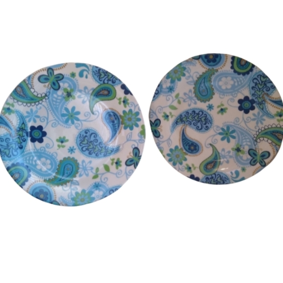 Royal Norfolk Blue Paisley 10.5"  Dinner Plates, set of 2 - Picture 1 of 6
